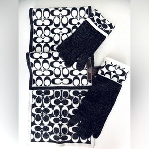 Coach scarf and gloves